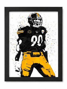Pittsburgh Steelers Antonio Brown #84 Splatter Art Framed Print